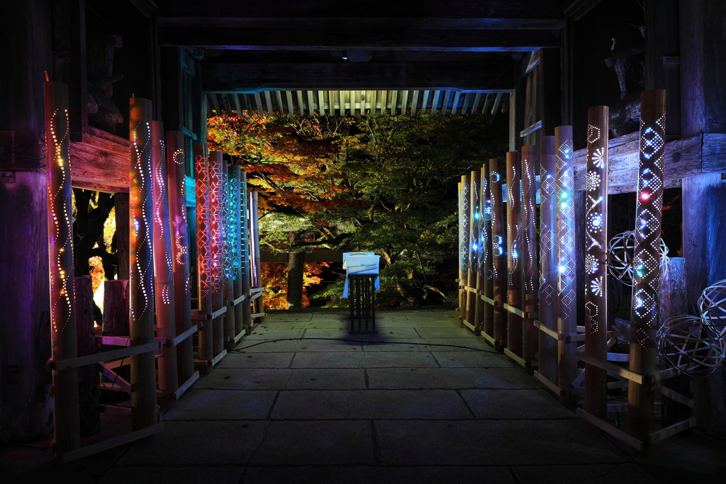 神門の竹灯篭