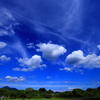 山間の夏空