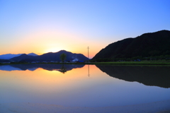 水鏡・夕景