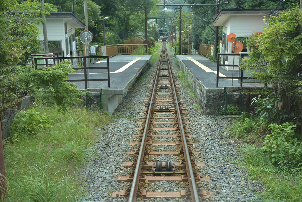 ケーブルカーの線路