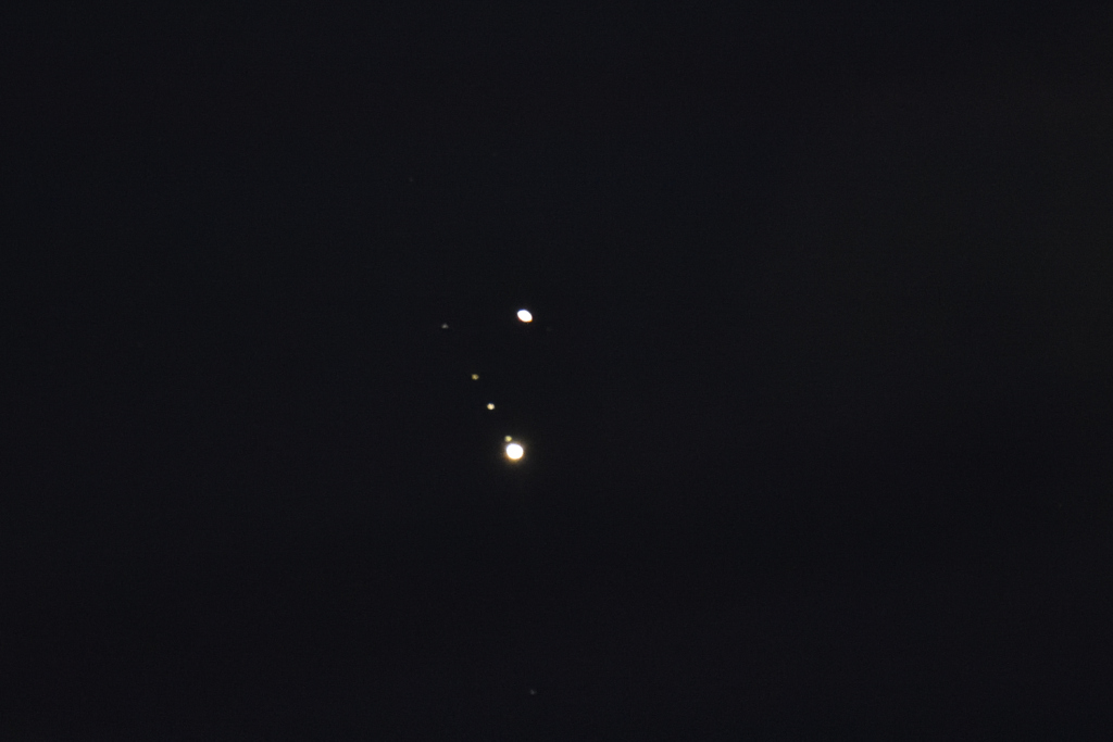 木星と4大衛星プラス土星