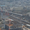 京都タワーから見た新幹線