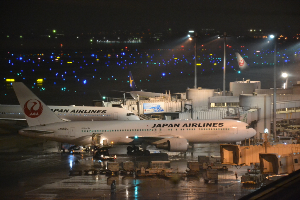 夜の羽田空港