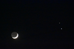 月と木星と土星