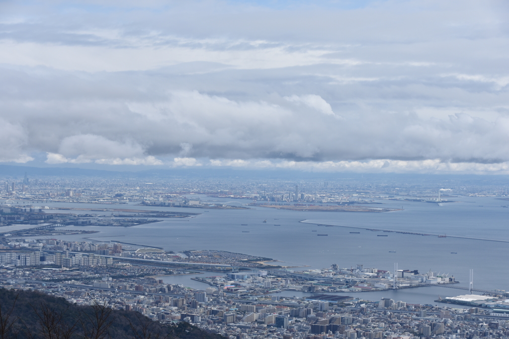 六甲山から見た神戸市内