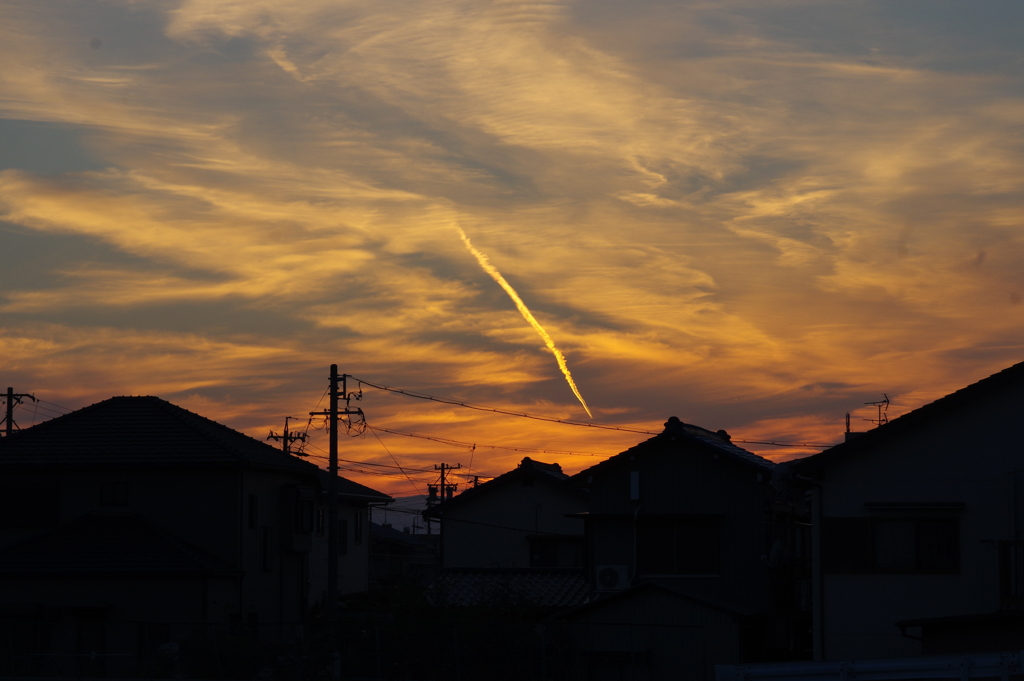 きょうの日没タイムの空