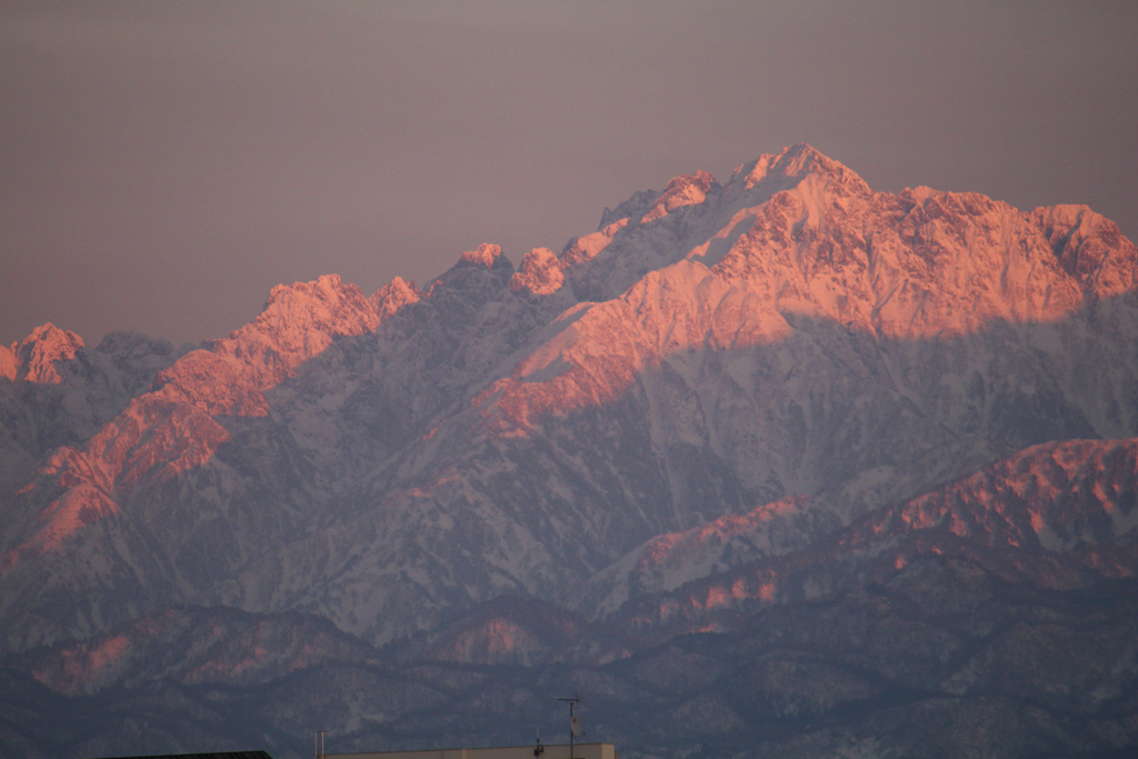染まる立山