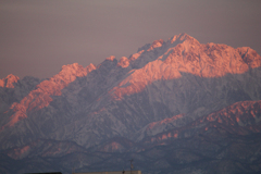 染まる立山
