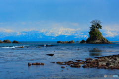 雨晴海岸と立山連峰～冬の静けさ～