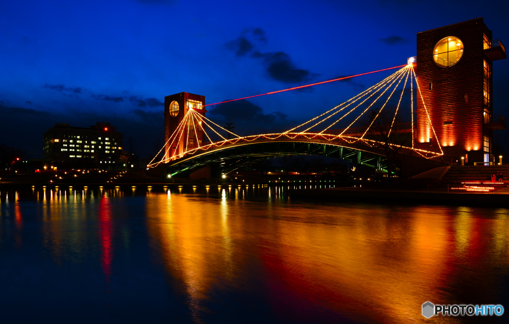 環水公園ウィンターファンタジア～天門橋の夜景～