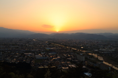 当地の夕景