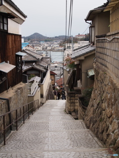 海の見える坂道