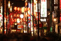 平日夜の中華街