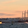夕暮れのベイブリッジ