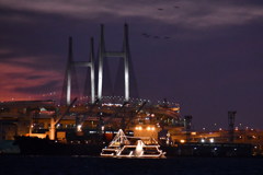 ベイブリッジ、夜景