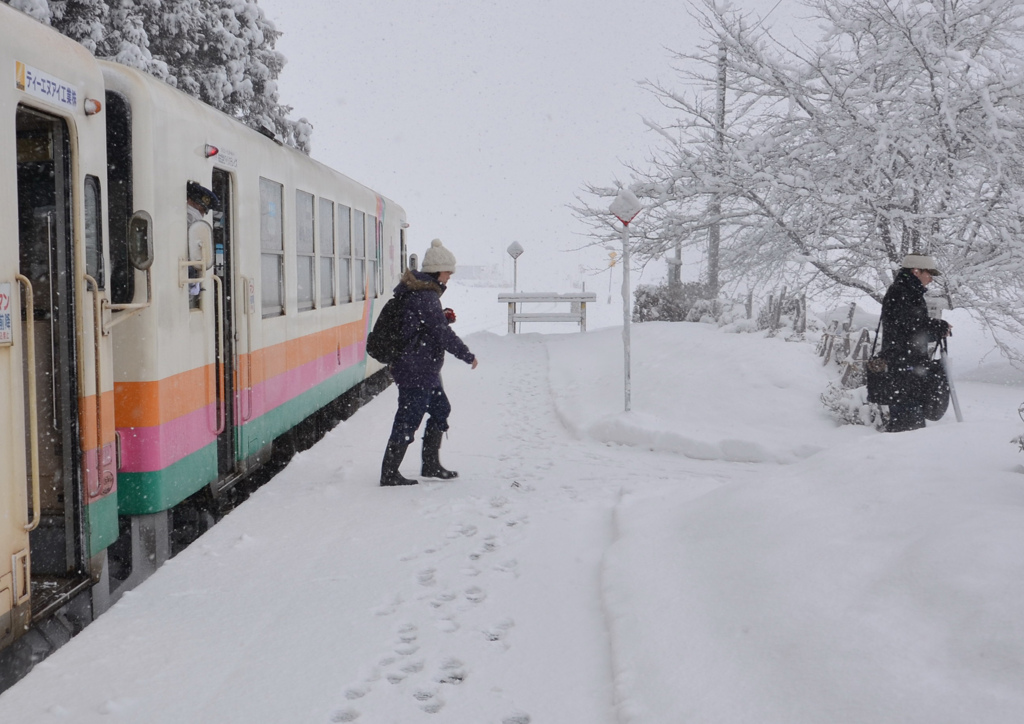 吹雪が凪いだ朝