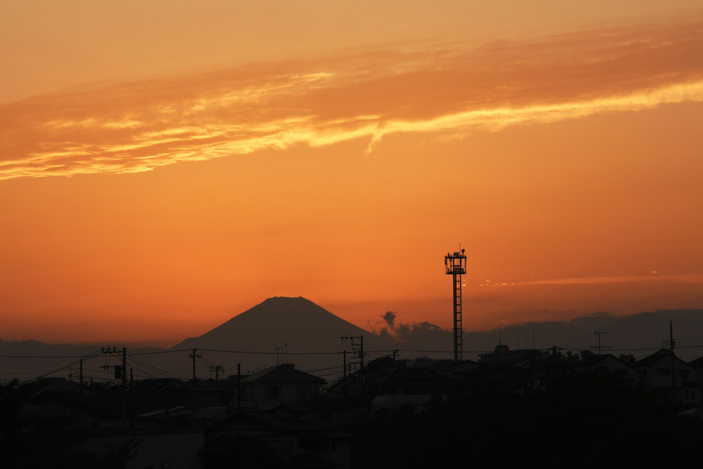 夕焼富士