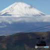 富士山とロープウェイ