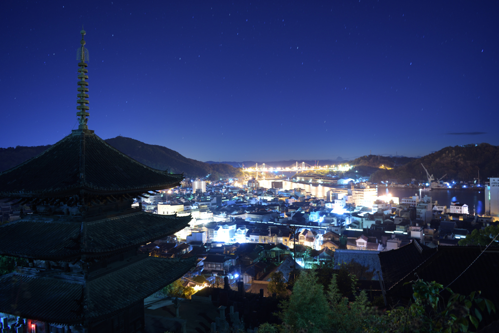 天寧寺からの夜景（早朝）