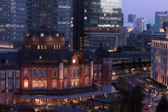 東京駅夕景１