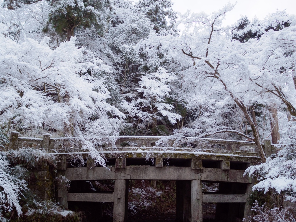 雪の石橋