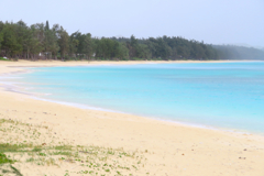 小雨模様なのにこの青さ！！