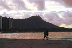 早朝のワイキキビーチ