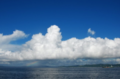 夏の雲と虹