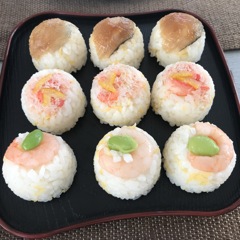 孫に作った手毬寿司