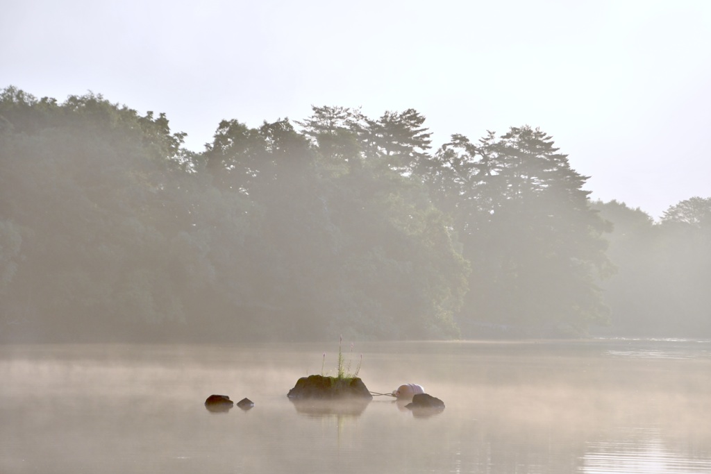 早朝の小野川湖