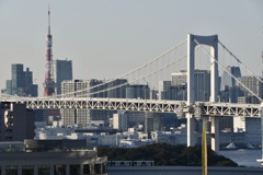 東京タワーとレインボウブリッジ