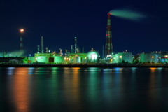 夜の工場群　蔵出