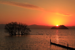 晴れたらいいね！～琵琶湖夕景