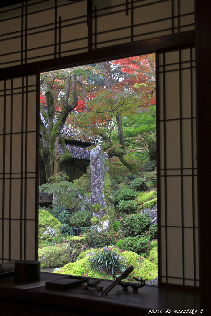 秋の隠れ里～掛け軸庭園