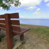 「＃あのベンチ」から見た夏の琵琶湖（うみ）