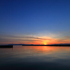 北湖の夕景
