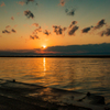 琵琶湖北湖の夕焼け