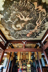 無名のお寺の雲竜図