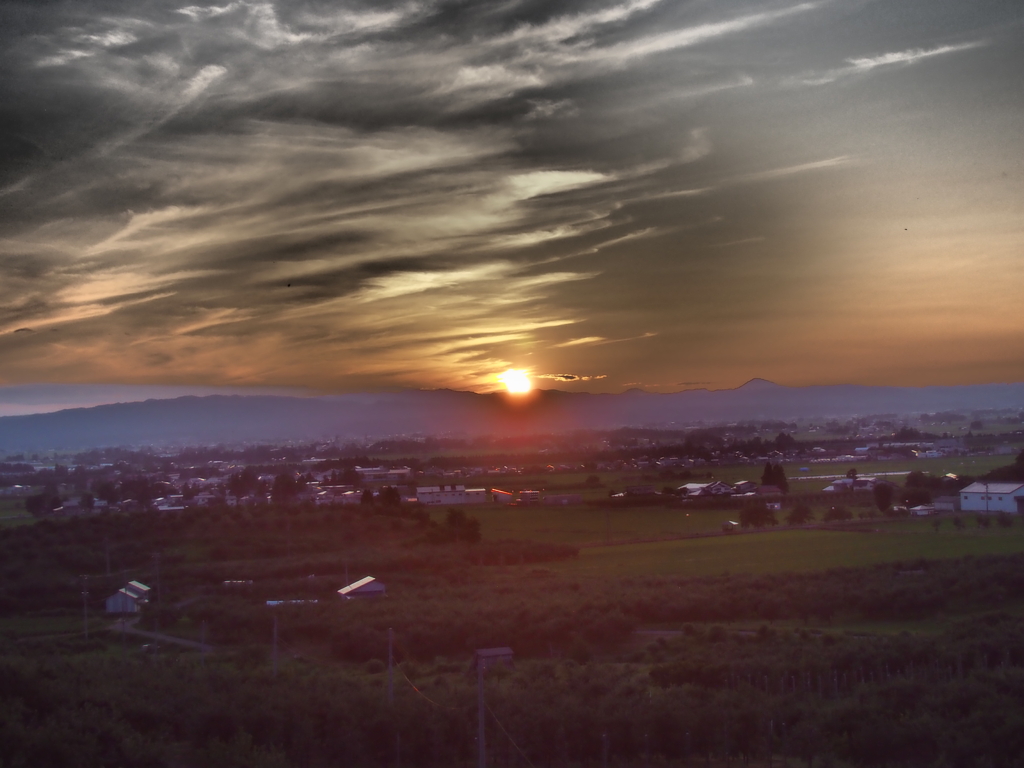 とある田舎の夕焼け