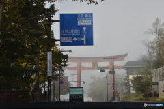 雲中の鳥居