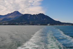 青の雲仙普賢岳