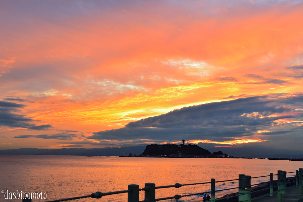 江の島　夕焼け３