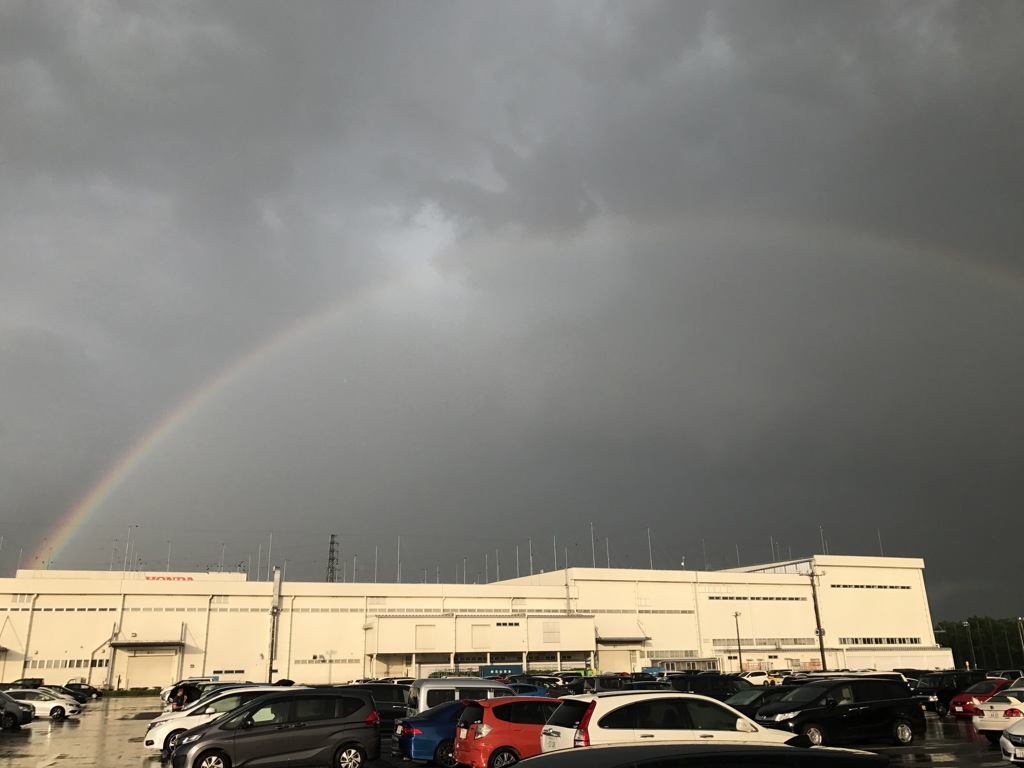 大雨に見舞われて…