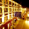 チベット／ラサの夜景、旧市街