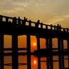 ミャンマー／アマラプラ／ウベイン橋の夕陽