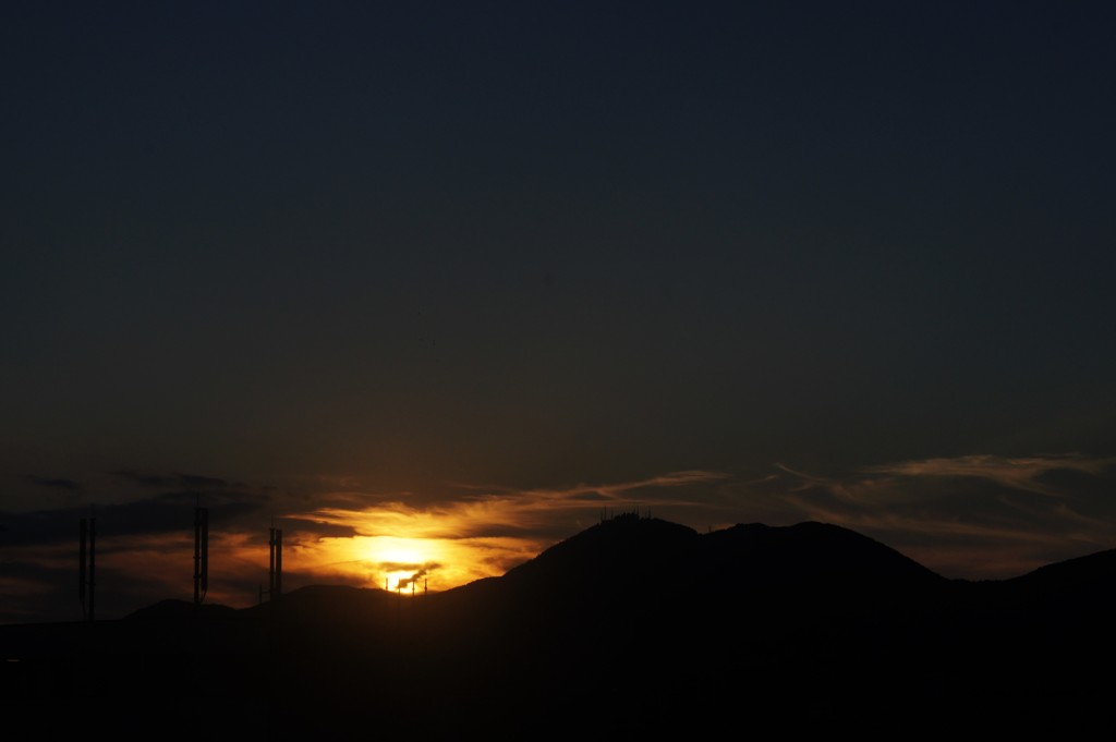 今日の夕日