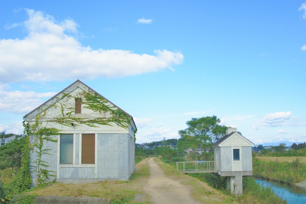 小屋の親子