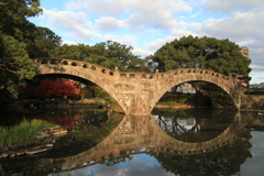 朝日のあたる眼鏡橋