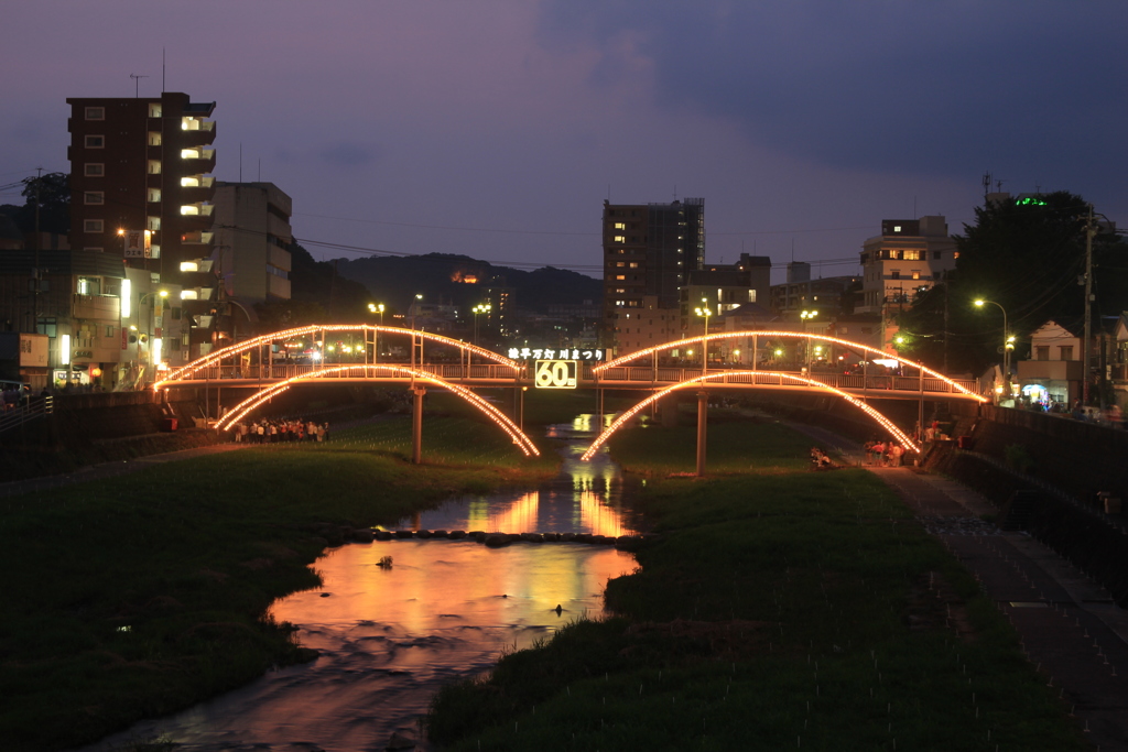 夏祭りの夕景(^^)/