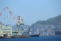 長崎港と護衛艦(^^)/